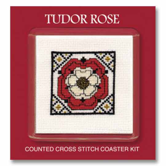 Tudor Rose Coaster Cross Stitch Kit Tudor Rose Coaster Cross Stitch Kit