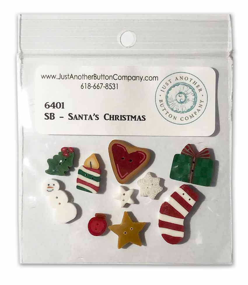 Santas Christmas Buttons