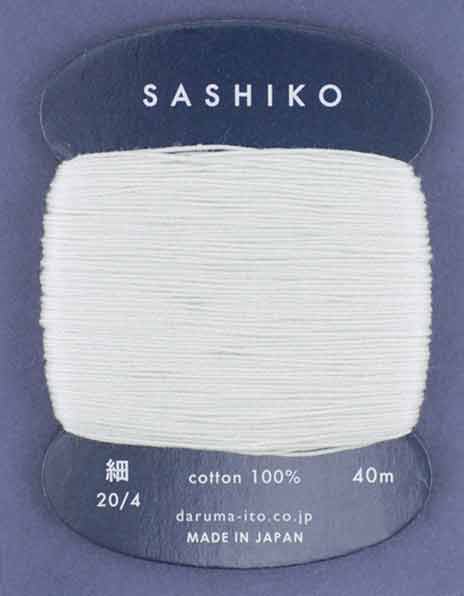 sashiko thread white 201