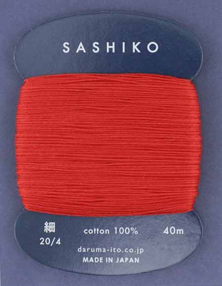 sashiko thin red 213