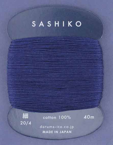 sashiko thin navy 215