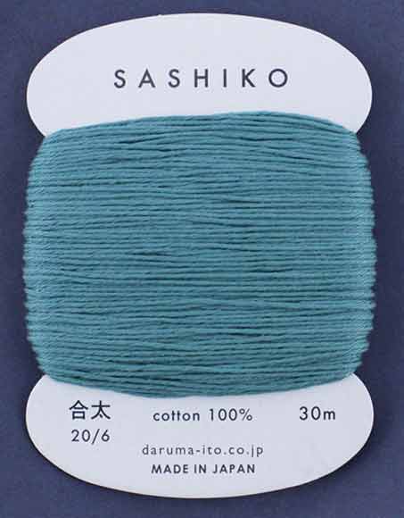 sashiko turquoise thick 205