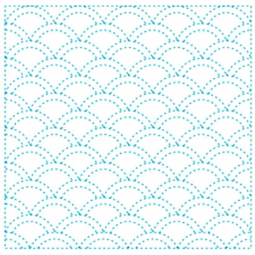 sashiko waves pattern