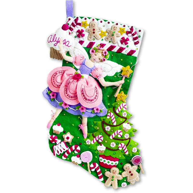 Sugar Plum Fairy felt stocking kit