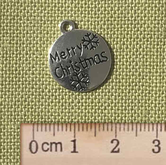 merry christmas disc charm