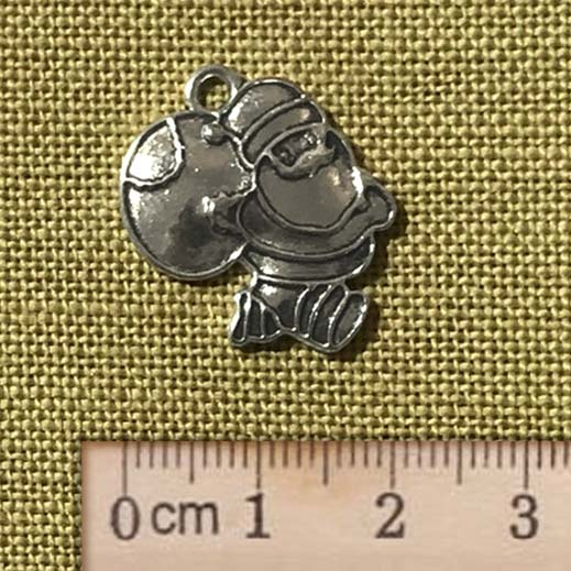 santa claus metal charm