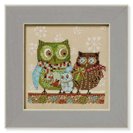 winter owls beaded mill hill kit