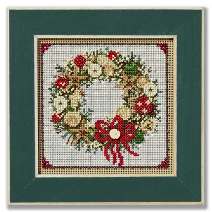 seashell wreath beaded kit by mill hill