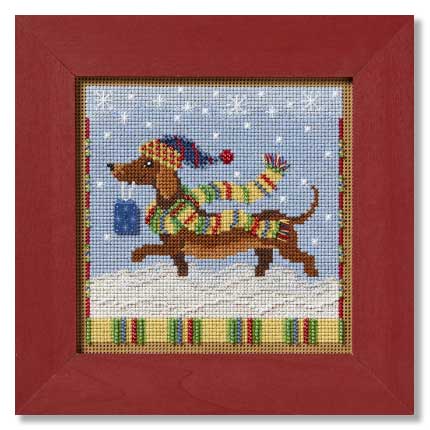 Dashing Dachshund Beaded Mill Hill Kit