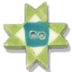 Lime Ohio Star Ceramic Button by Mill Hill