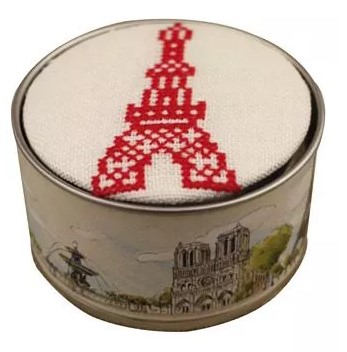 red eiffel tower round box kit