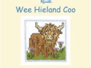 Wee Hieland Coo card kit by Textile Heritage