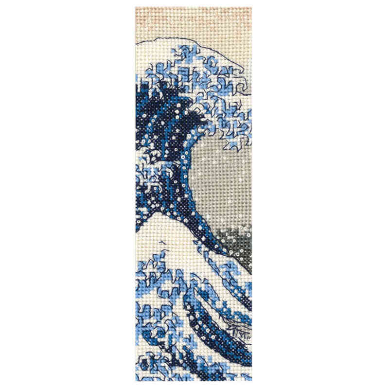 The Great Wave Bookmark Cross Stitch Kit by DMC - Image 2