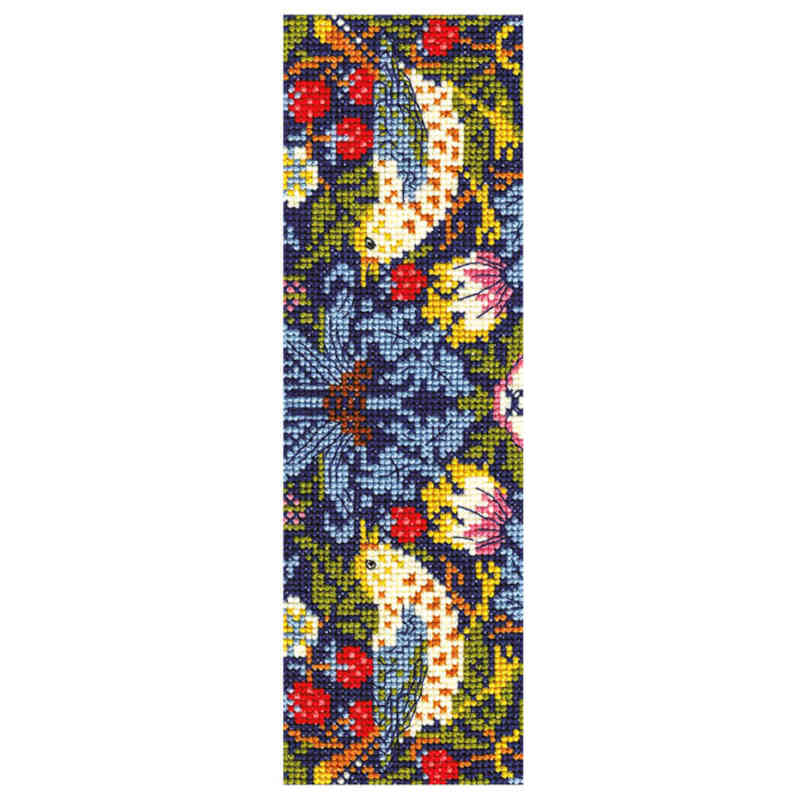 Strawberry Thief Bookmark Cross Stitch Kit by DMC - Image 2