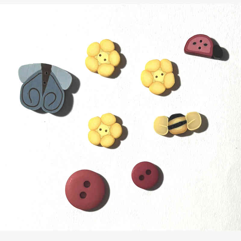 Curious Owl Cross Stitch pattern with Buttons - Image 2