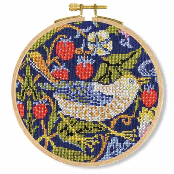 Strawberry Thief Kit with Hoop by DMC