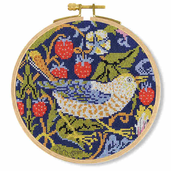 Strawberry Thief Kit with Hoop by DMC - Image 2