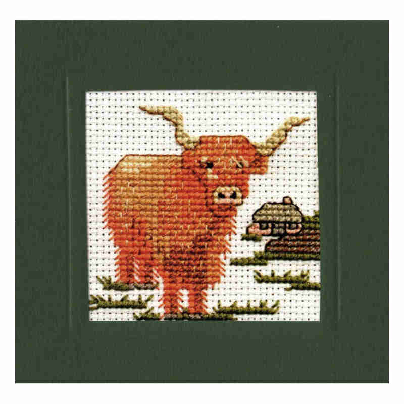 Highland COw Card kit by Textile Heritage