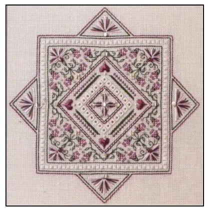 Lavender Radiance pattern leaflet and embellishment package from The Sweetheart Tree