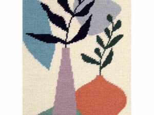 Abstract Vase printed tapestry canvas by DMC