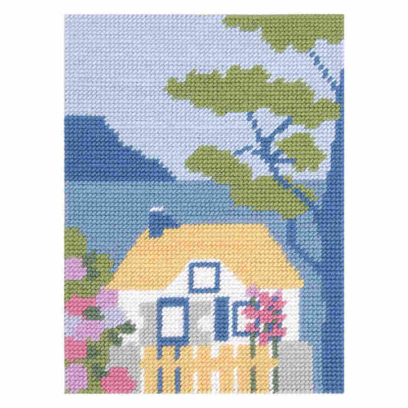 The Cottage printed tapestry canvas by DMC C2506