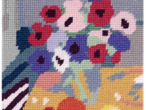 Vase with Flowers printed Tapestry Canvas by DMC