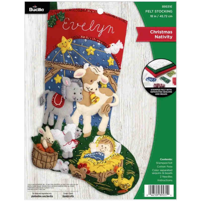 Christmas Nativity Felt Stocking Kit by Bucilla - Image 2