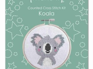 Koala mini cross stitch kit with hoop from Make It