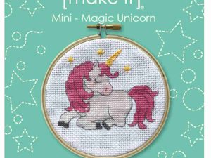 Magic Unicorn mini cross stitch kit with hoop from Make It