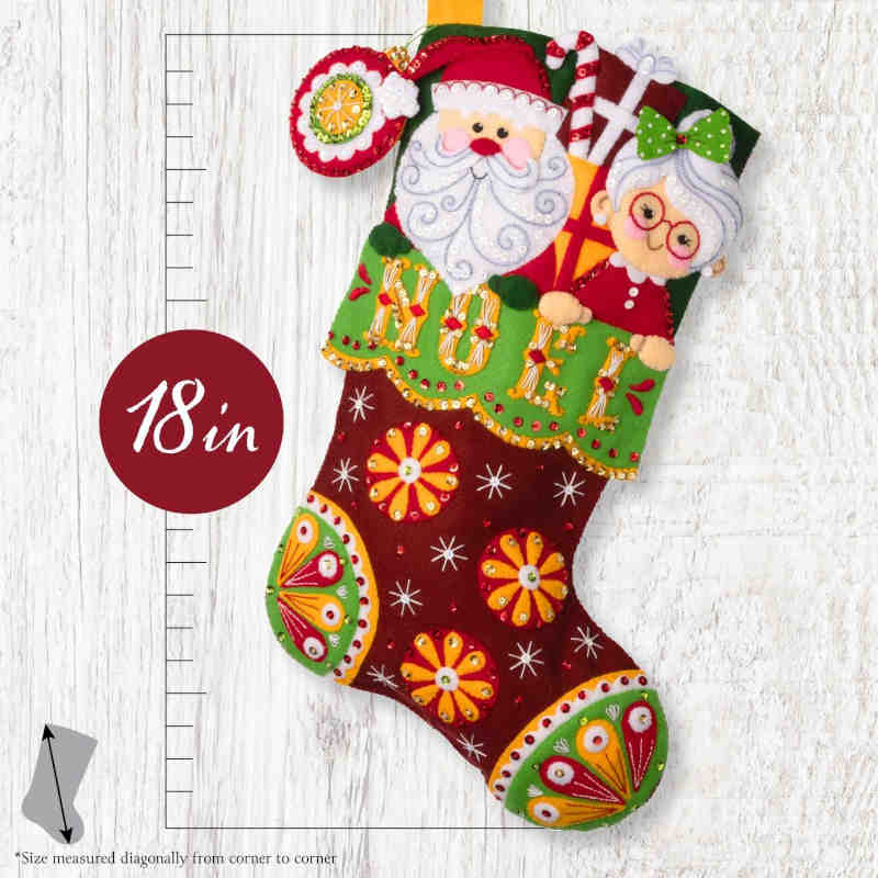 Noel Nostalgia Felt Stocking Kit by Bucilla - Image 2