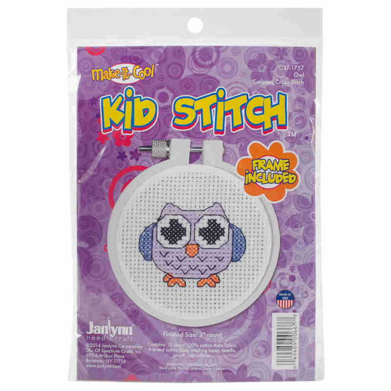 Owl - Janlynn Kid Stitch Mini Cross Stitch Kit - Image 2
