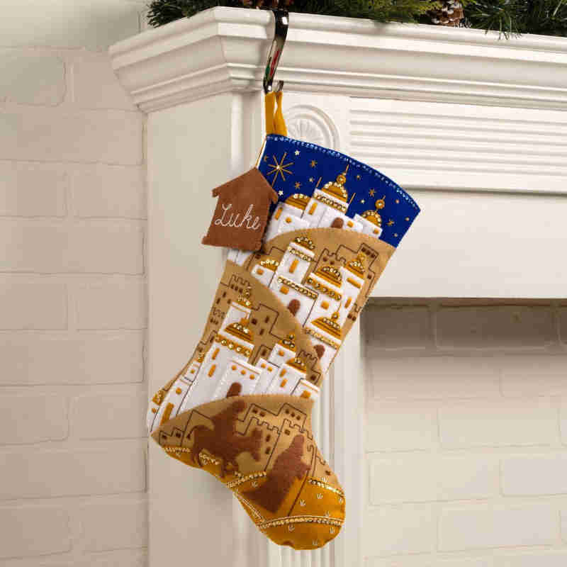 Sacred Night Felt Applique Stocking Kit by Bucilla - Image 2