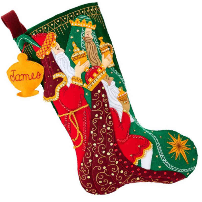 Treasure of Kings Felt Applique Stocking Kit by Bucilla - Image 2