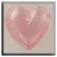 Glass Treasure 12100 Quartz heart Pink by Mill Hill