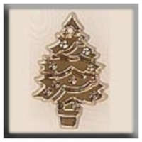 Glass Treasure 12106 Gold Xmas Tree by Mill Hill