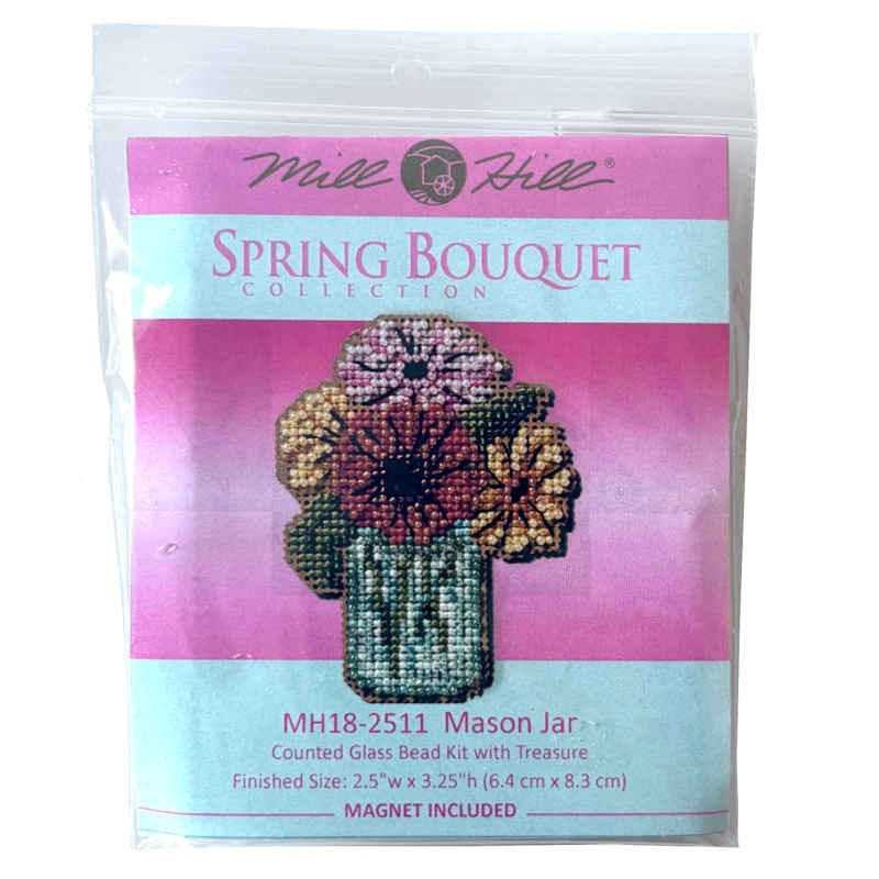 Mason Jar Counted Glass Bead Kit by Mill Hill - Image 2