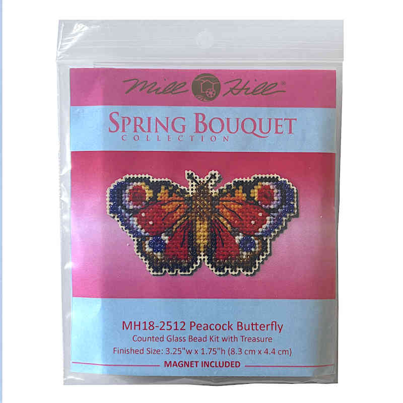 Peacock Butterfly Counted Glass Bead Kit by Mill Hill - Image 2