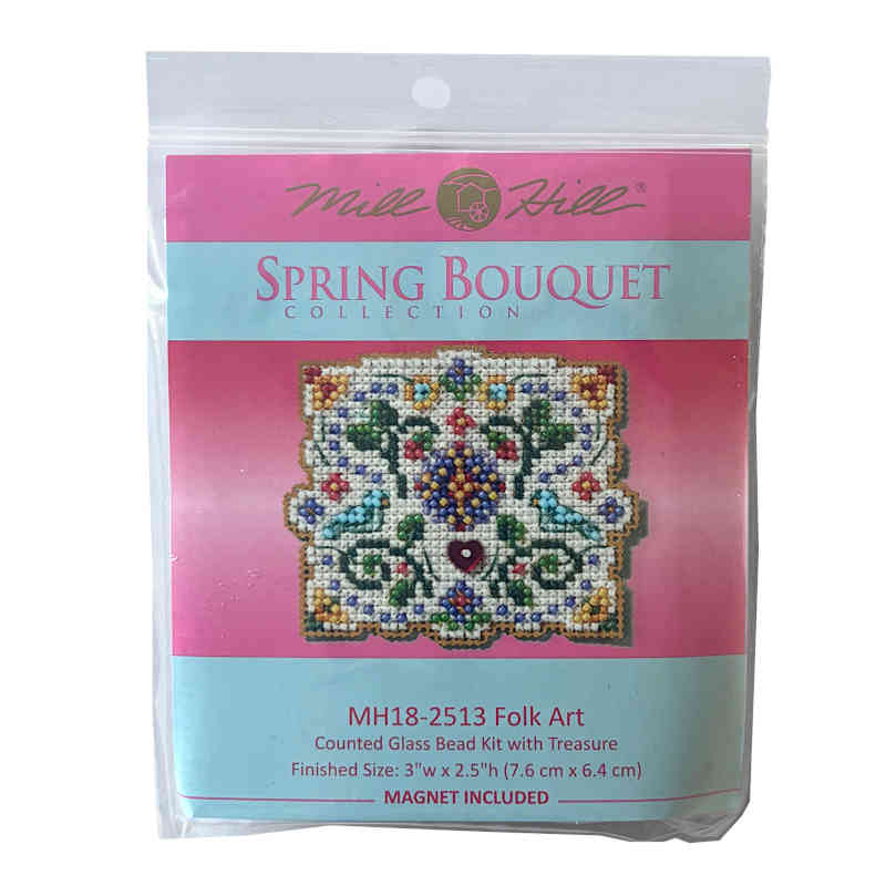 Folk Art Counted Glass Bead Kit by Mill Hill - Image 2