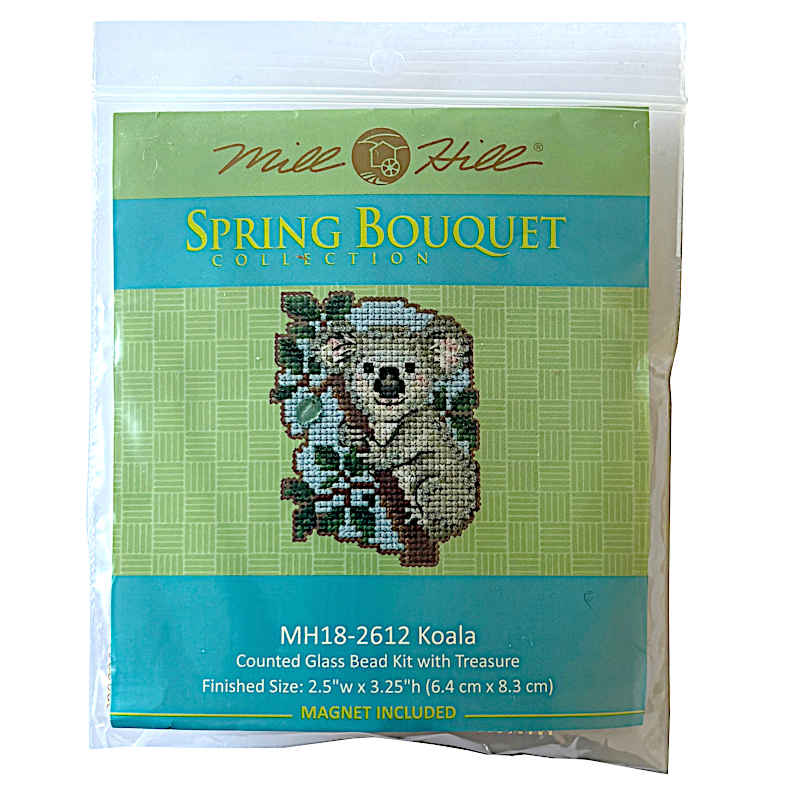 Koala counted glass bead kit with treasure by Mill Hill