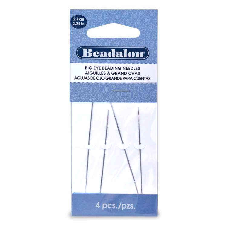 beadalon big eye beading needles 4 pack