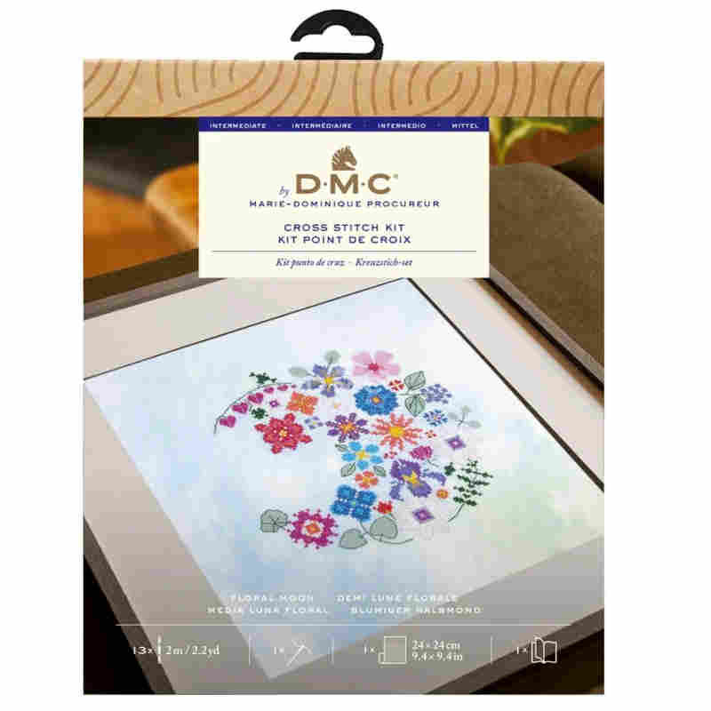 Floral Moon Cross Stitch Kit from DMC