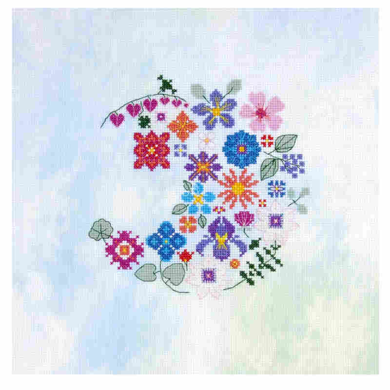 Floral Moon Cross Stitch Kit from DMC - Image 2