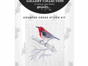 Scarlet Honey Eater counted cross stitch kit by Natalie Jane Parker
