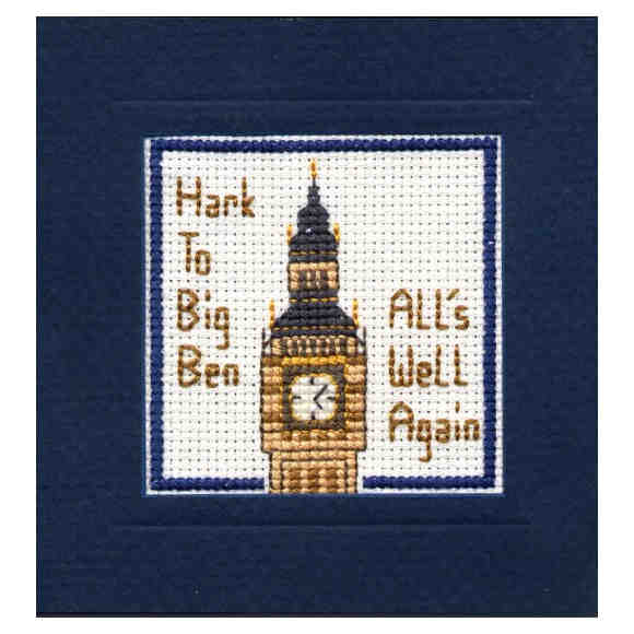 Big Ben Mini Card Cross Stitch Kit by Textile Heritage