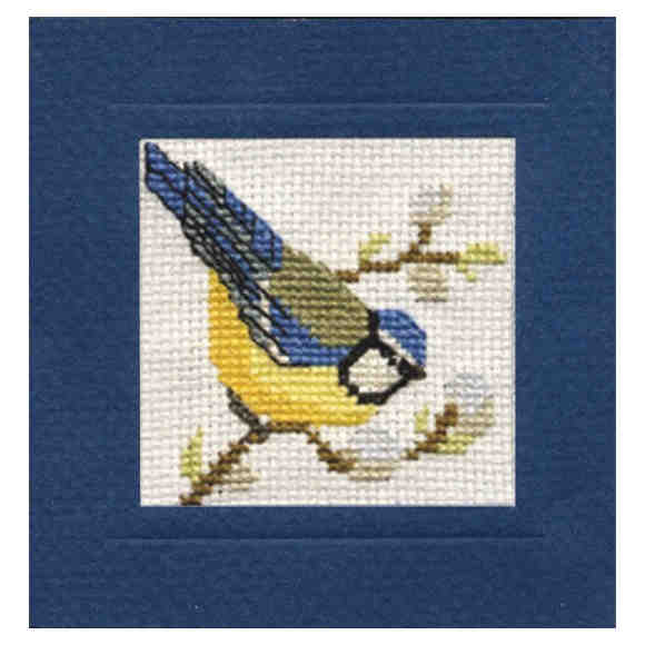 Bluetit miniature card kit by Textile Heritage