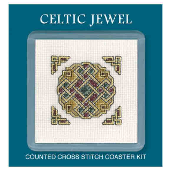 Celtic Jewel Coaster Cross Stitch Kit by Textile Heritage