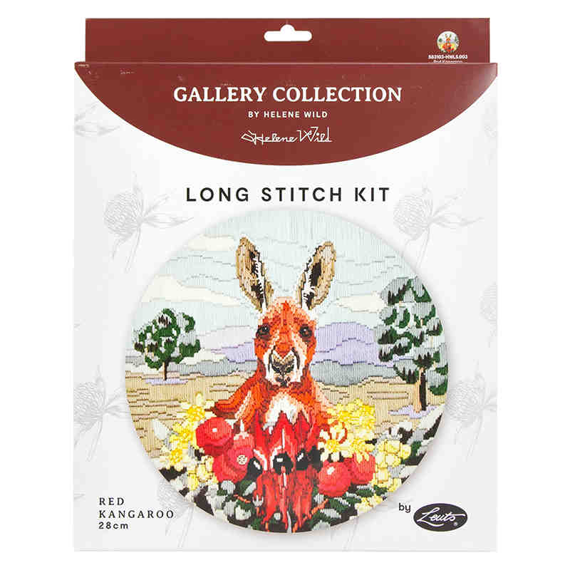 Kangaroo Long Stitch kit by Helene Wild