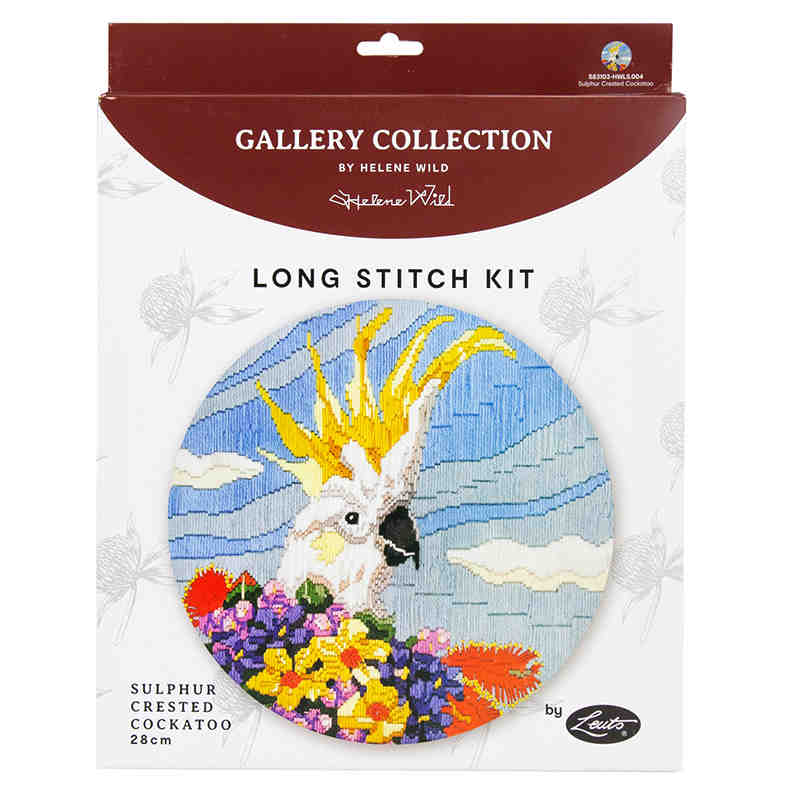 Cockatoo Long Stitch kit by Helene Wild