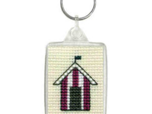 Beach Huts Keyring cross stitch Kit