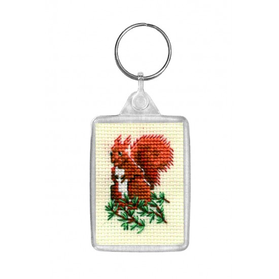Red Squirrel Keyring Cross Stitch Kit